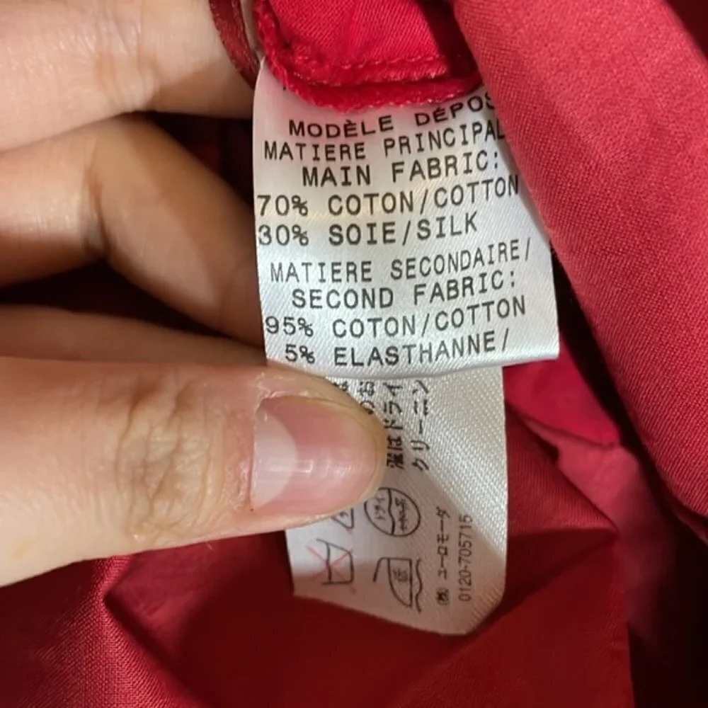 NWT Paule Ka Paris Red Silk Bow Dress size 42 - Picture 7 of 9